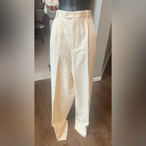Women’s Cream Wool Dress Pants by Austin Reed